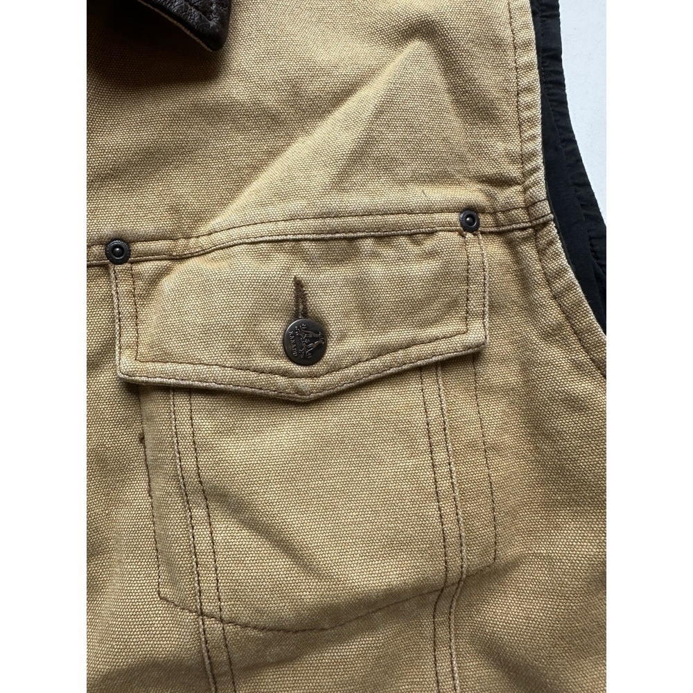 Kakadu Traders Australia Kelly Concealed Carry Vest Men L Brown Canvas - Picture 4 of 12